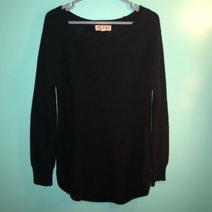 Pink Rose Black Sweater